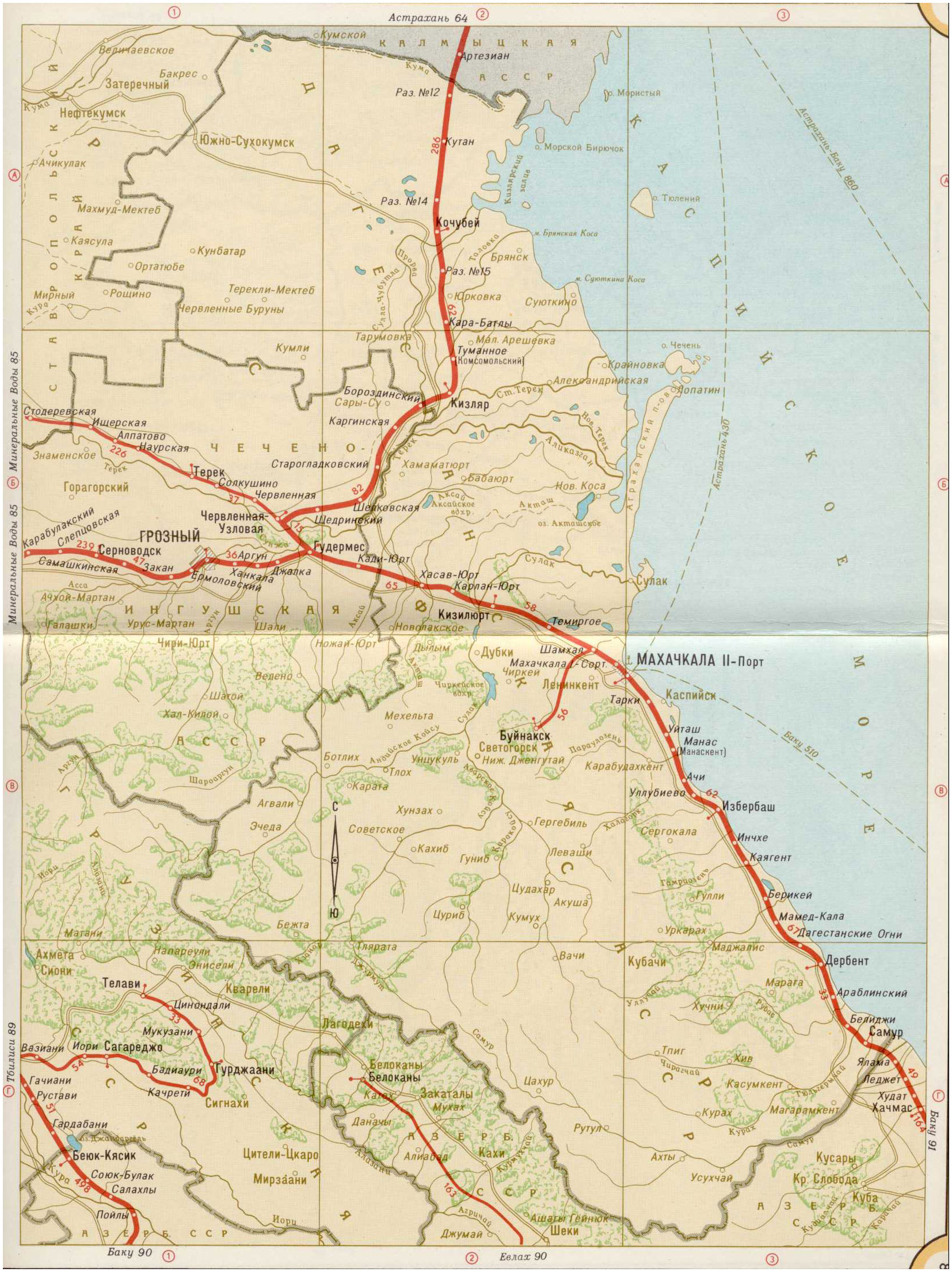 Карта жд Республики Дагестан. Карта железных дорог Дагестана г. Махачкала