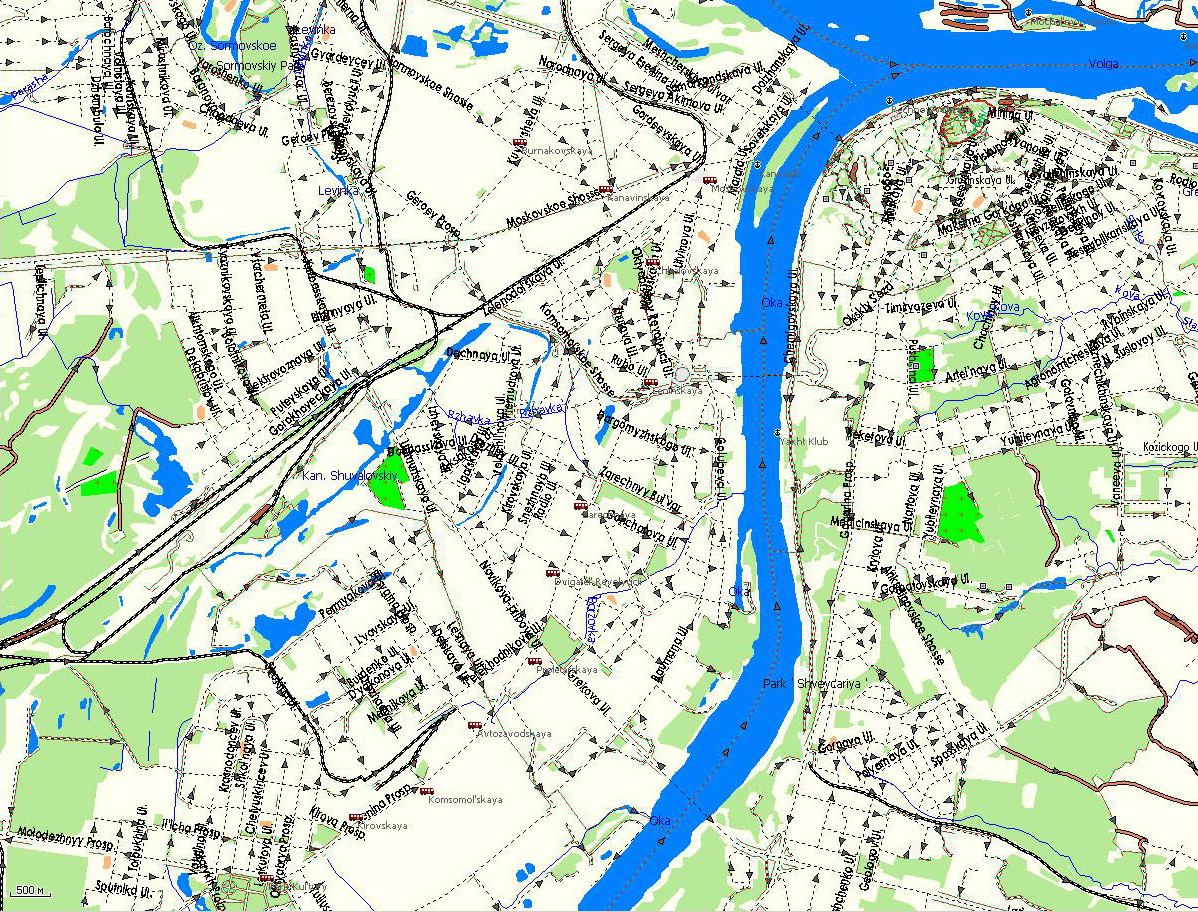 GPS карта г. Нижний Новгород. Подробная GPS карта Нижнего Новгорода для GPSнавигаторов Garmin